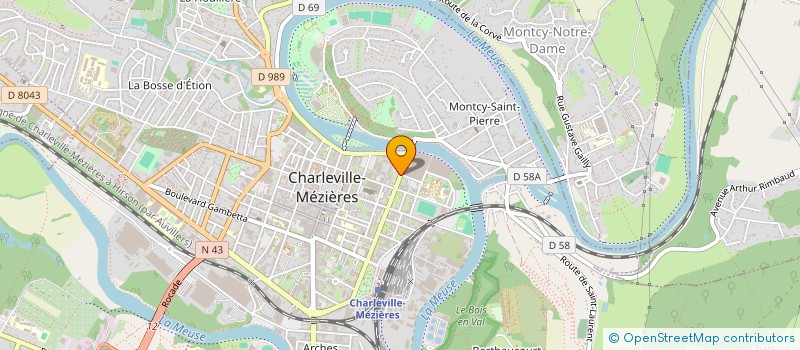 localisation de l'entreprise SCI ASPL  M.DEBIEVE LOYS  CHARLEVILLE-MEZIERES