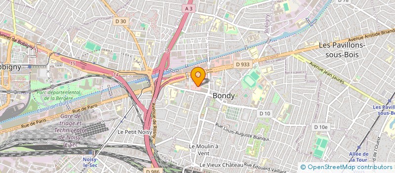 localisation de l'entreprise SCI ASSERAM  BONDY