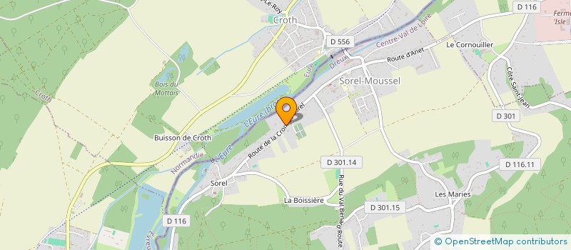 localisation de l'entreprise SCI ASTROMEGA à SOREL-MOUSSEL