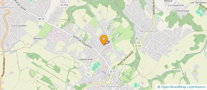 localisation de l'entreprise SCI ASV 15  MONTBERON