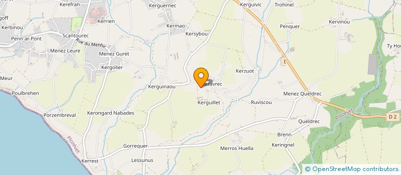 localisation de l'entreprise SCI AT LEZAVREC  PLOZEVET