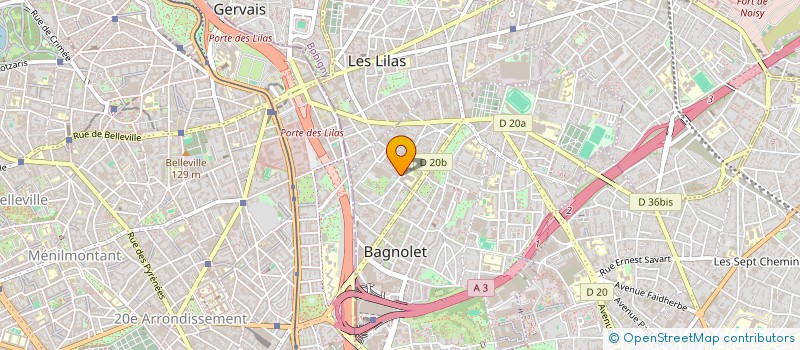 localisation de l'entreprise SCI ATA à BAGNOLET
