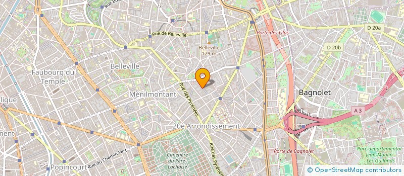 localisation de l'entreprise SCI ATA à PARIS