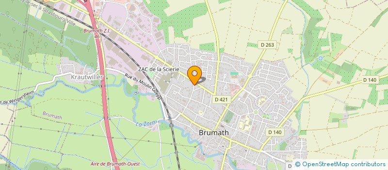 localisation de l'entreprise SCI ATAK  BRUMATH