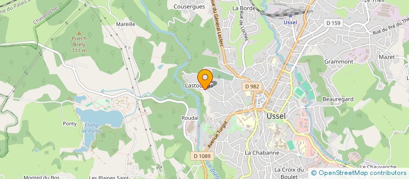 localisation de l'entreprise SCI ATB à USSEL