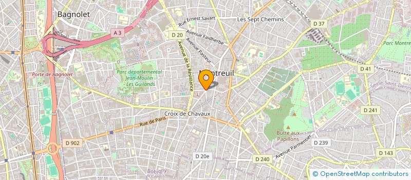 localisation de l'entreprise SCI ATCO à MONTREUIL