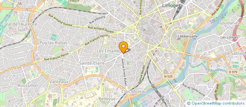 localisation de l'entreprise SCI ATELIER 4 LIM  LIMOGES