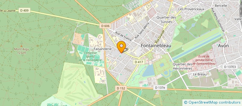 localisation de l'entreprise SCI ATELIER 42 B  FONTAINEBLEAU