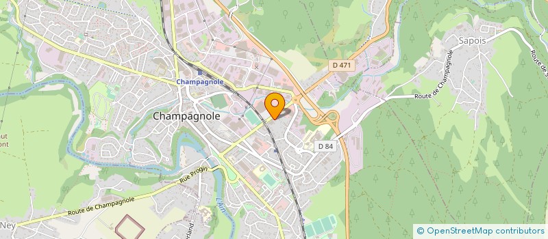 localisation de l'entreprise SCI ATELIER CHAMP-HETRE  CHAMPAGNOLE