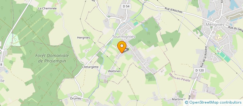 localisation de l'entreprise SCI ATELIER DU BOIS QUI CHANTE  TOURMIGNIES