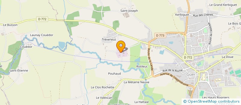 localisation de l'entreprise SCI ATELIER DU BOURGEAIS  GUER