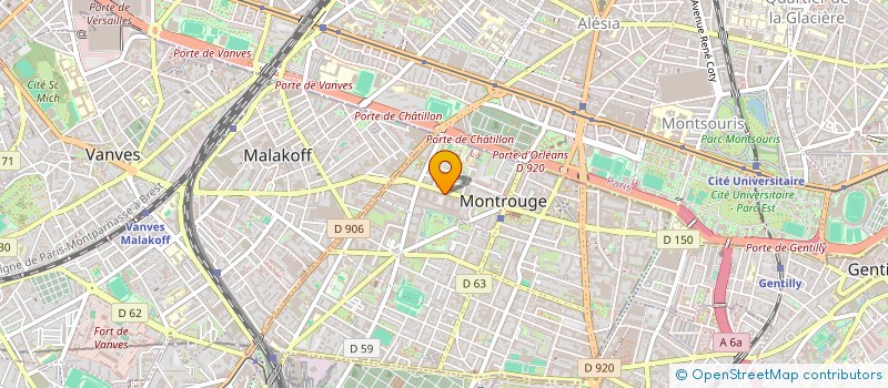 localisation de l'entreprise SCI ATELIER MS  MONTROUGE