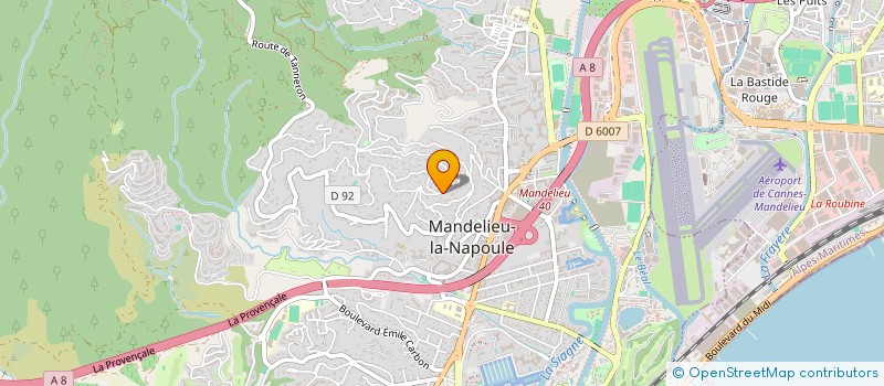 localisation de l'entreprise SCI ATHALIE 212 à MANDELIEU-LA-NAPOULE