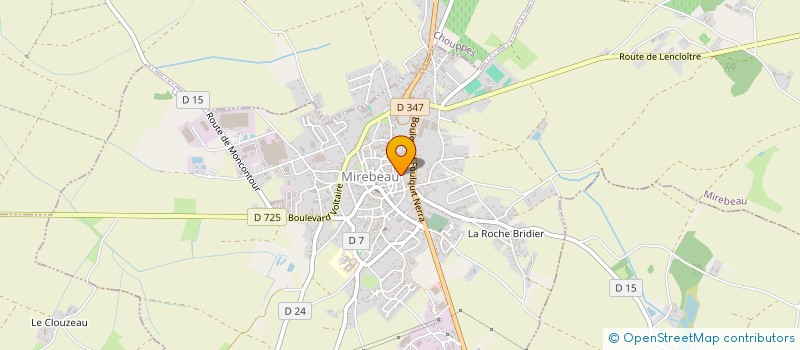 localisation de l'entreprise SCI ATHANOR  MIREBEAU