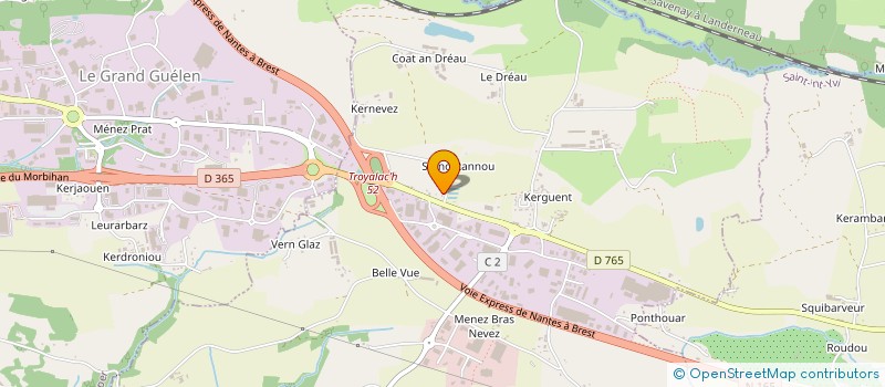 localisation de l'entreprise SCI ATHANYS  SAINT-EVARZEC