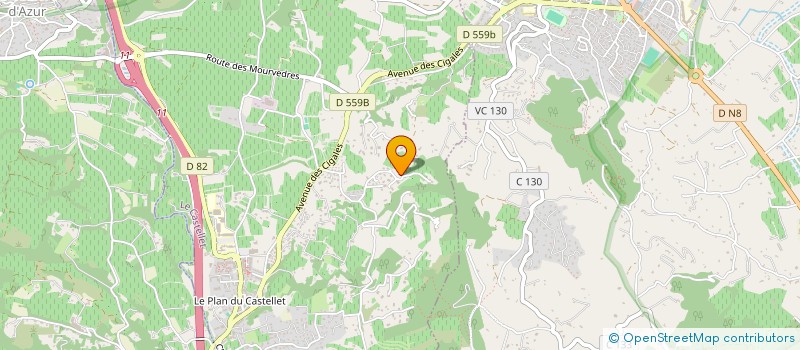 localisation de l'entreprise SCI ATHEBUR  LE CASTELLET