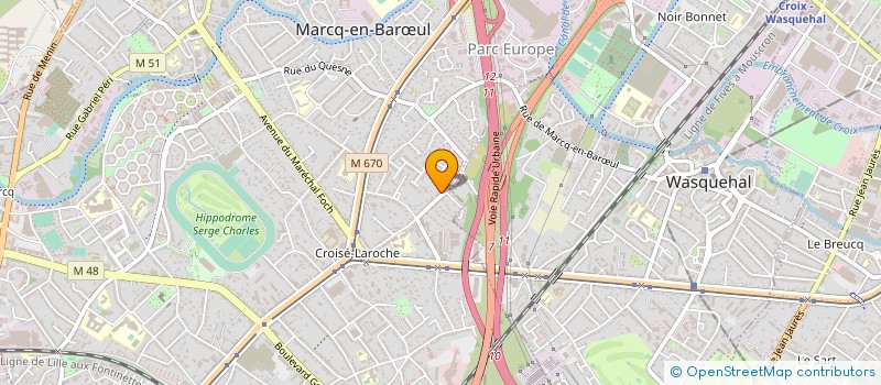 localisation de l'entreprise SCI ATHENA 300 à MARCQ-EN-BARŒUL