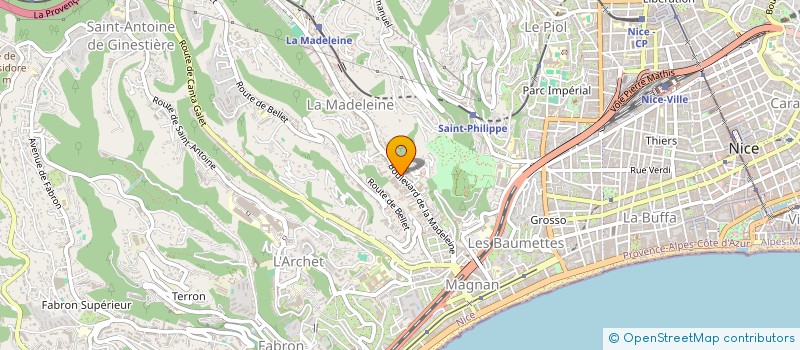 localisation de l'entreprise SCI ATHENA à NICE