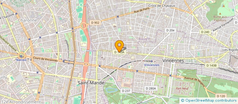 localisation de l'entreprise SCI ATHENAIS à MONTREUIL