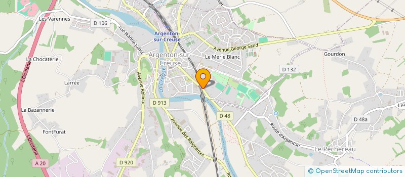 localisation de l'entreprise SCI ATHOS à ARGENTON-SUR-CREUSE
