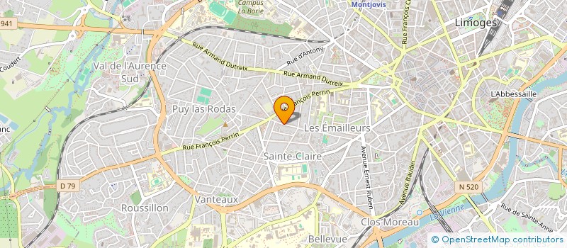 localisation de l'entreprise SCI ATIQUE à LIMOGES