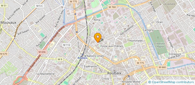 localisation de l'entreprise SCI ATLAS  ROUBAIX
