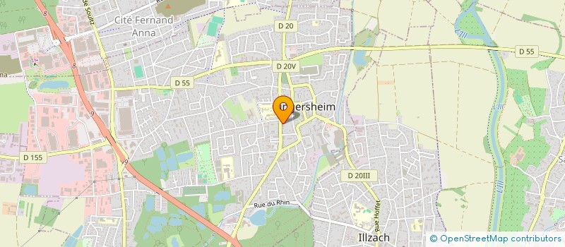 localisation de l'entreprise SCI ATLAS  KINGERSHEIM