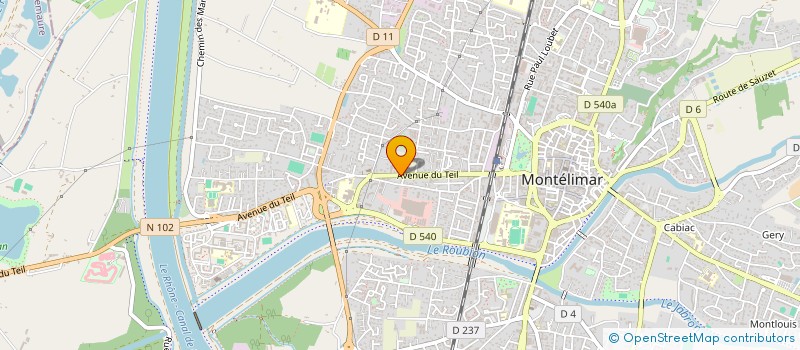 localisation de l'entreprise SCI ATM à MONTELIMAR