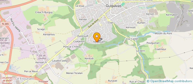 localisation de l'entreprise SCI ATML  GUIPAVAS