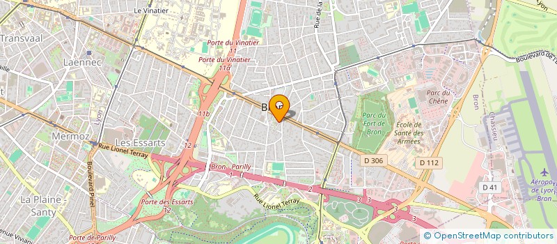 localisation de l'entreprise SCI ATRIUM ORTHO (AO)  BRON