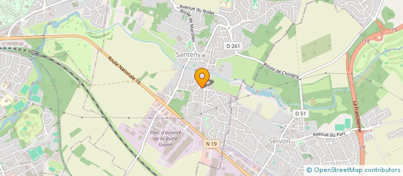 localisation de l'entreprise SCI AU AL BE  SANTENY