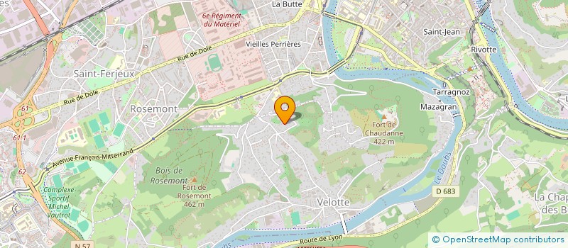 localisation de l'entreprise SCI AU BOIS  BESANCON