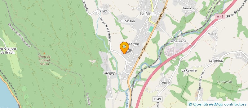 localisation de l'entreprise SCI AU BOIS VIDAL  LA BIOLLE