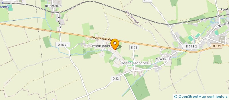 localisation de l'entreprise SCI AU BONHEUR DES ANIMAUX  BERLES-MONCHEL