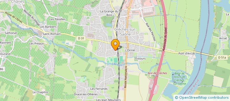 localisation de l'entreprise SCI AU BOUT DU MONDE  CRECHES-SUR-SAONE