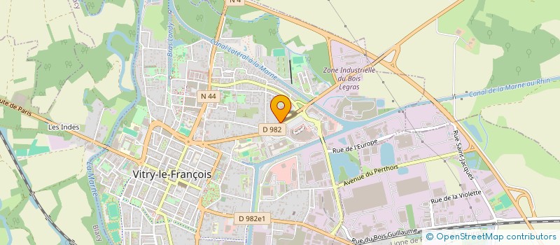 localisation de l'entreprise SCI AU CHAMP LE PRETRE à VITRY-LE-FRANCOIS