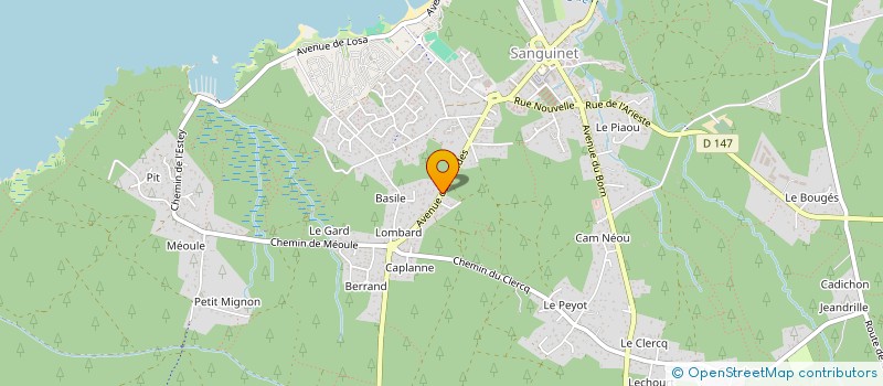 localisation de l'entreprise SCI AU COCON DE SORE  SANGUINET