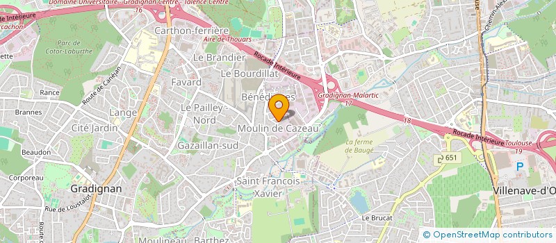 localisation de l'entreprise SCI AU GRE DES VENTS  GRADIGNAN