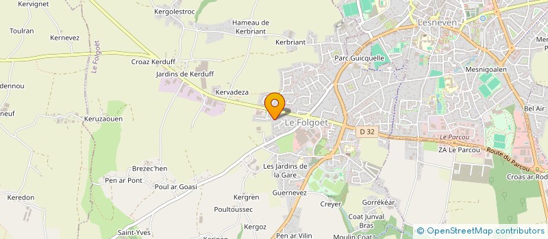 localisation de l'entreprise SCI AU LIN  LE FOLGOET