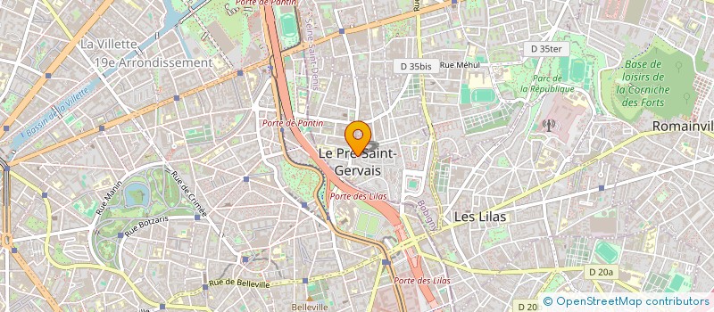 localisation de l'entreprise SCI AU LONG COURS à LE PRE-SAINT-GERVAIS