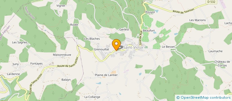 localisation de l'entreprise SCI AU PERE PEINARD  SAINT-VICTOR