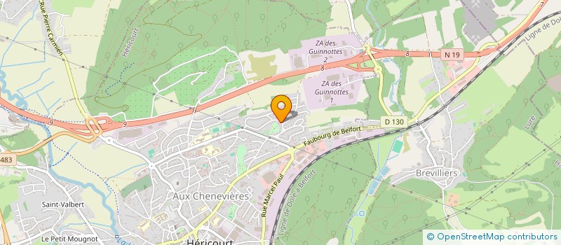 localisation de l'entreprise SCI AU PETIT FORT DE DOLE  HERICOURT