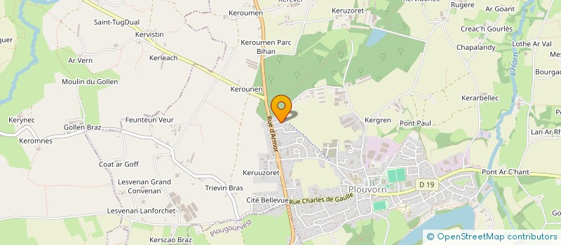 localisation de l'entreprise SCI AU PIED DU BOIS  PLOUVORN