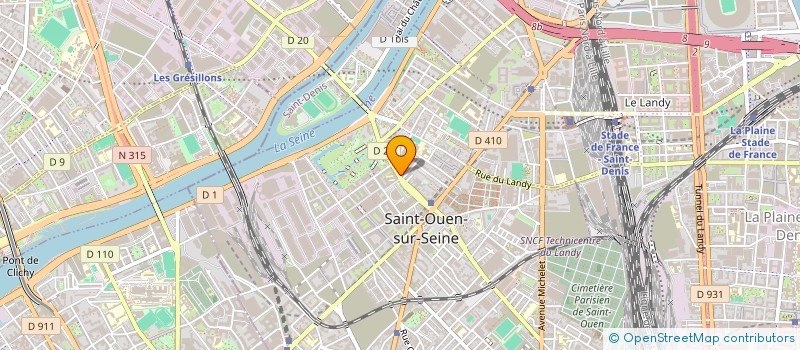 localisation de l'entreprise SCI AU PLAISIR à SAINT-OUEN-SUR-SEINE