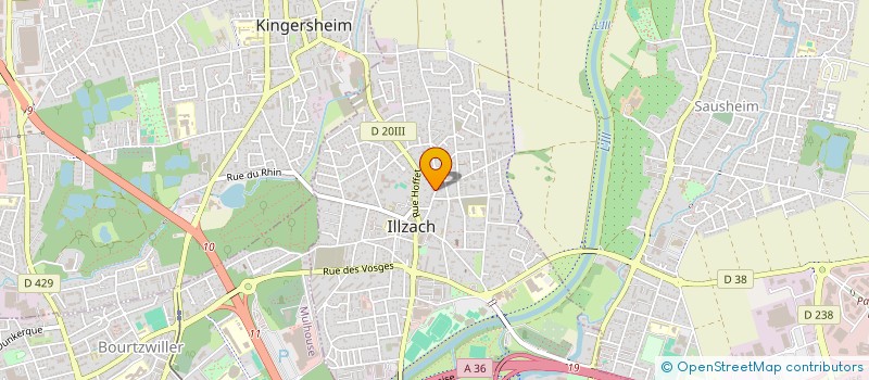 localisation de l'entreprise SCI AU SOLEIL  ILLZACH