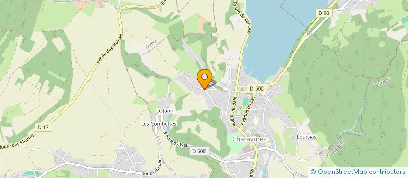 localisation de l'entreprise SCI AU SOLEIL  CHARAVINES