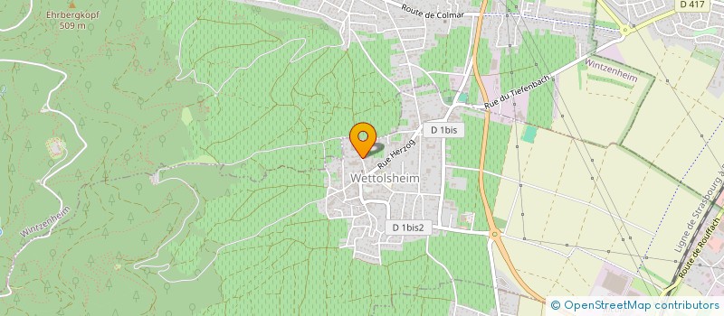 localisation de l'entreprise SCI AU SOLEIL  WETTOLSHEIM