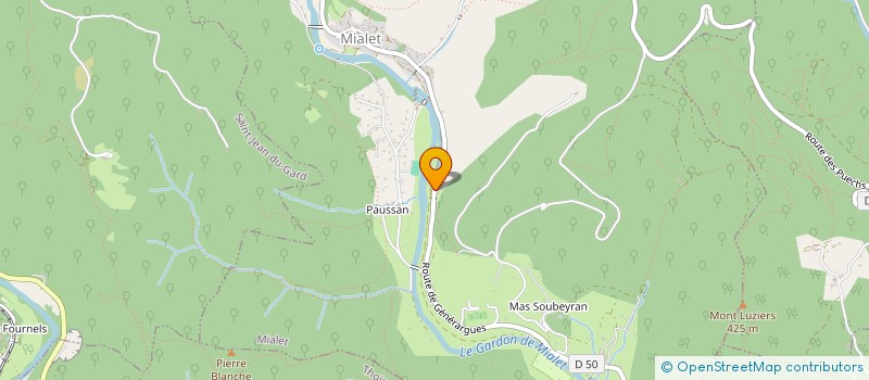 localisation de l'entreprise SCI AUBERGE DES GROTTES DE TRABUC  MIALET