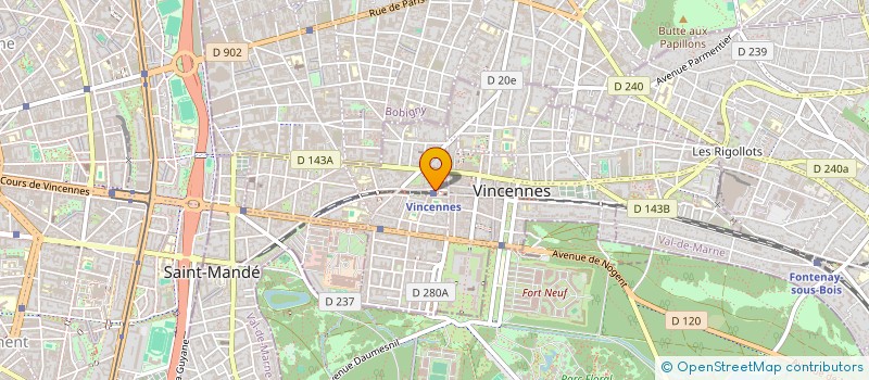 localisation de l'entreprise SCI AUBERT à VINCENNES