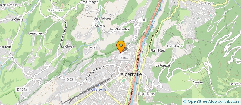 localisation de l'entreprise SCI AUBERTINE  ALBERTVILLE